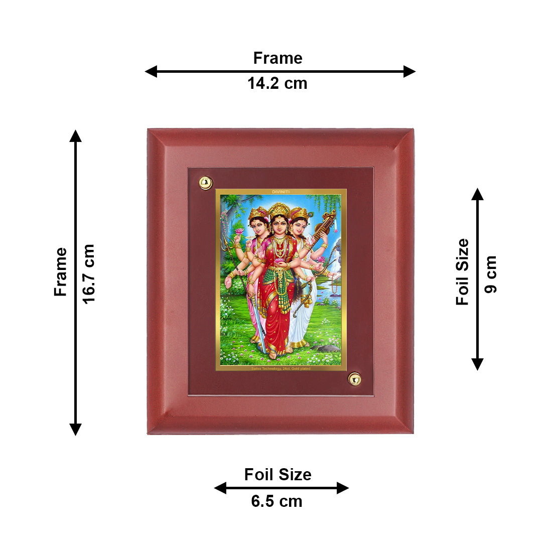 DIVINITI 24K Gold Plated Foil Thiruvalluvar Luxurious Wall Photo Frame Idol for Home Decor, Wall Hanging, Table Top, Gift|MDF Size 1 (16.7x14.2 CM)