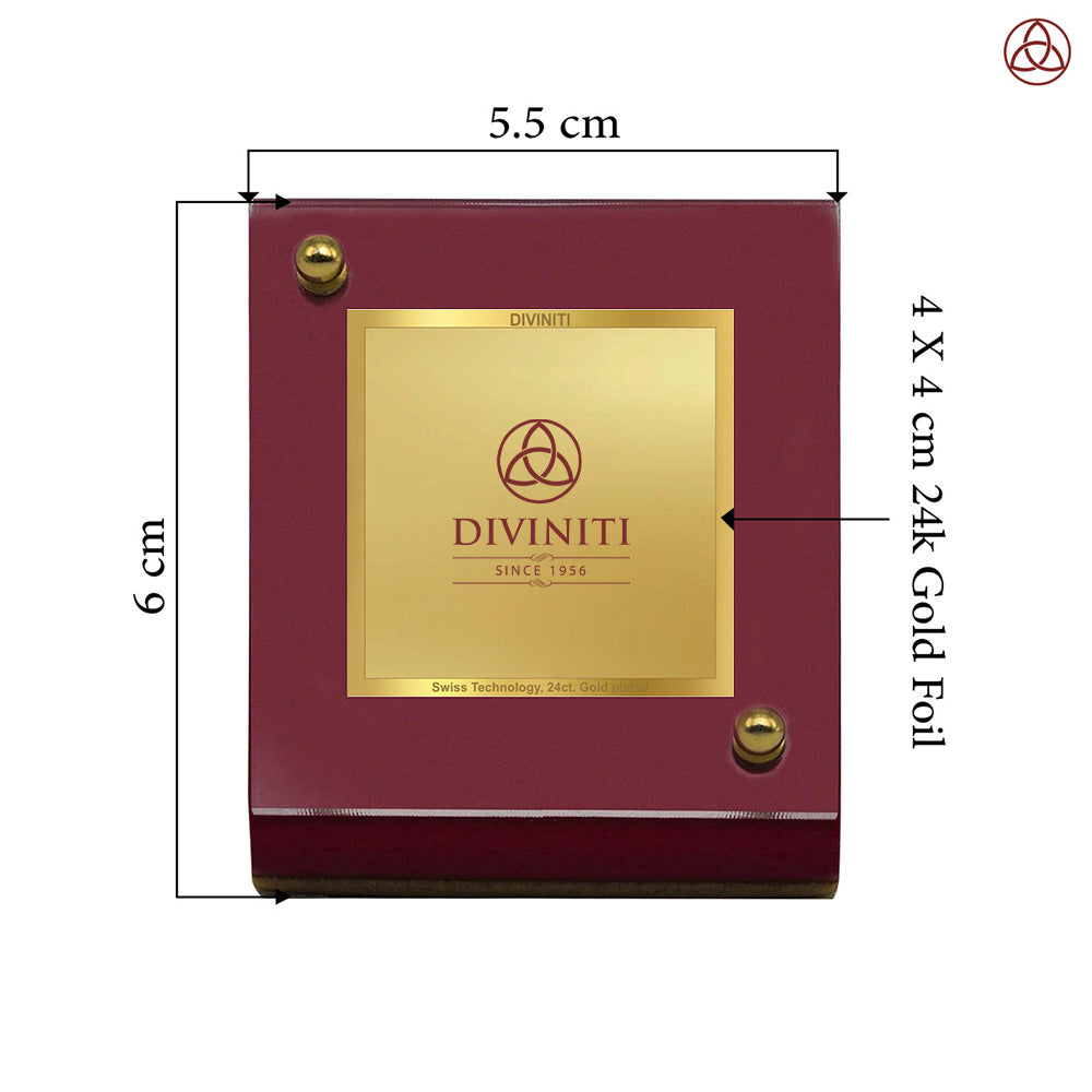 Diviniti MDF Personalization Car Dashboard Frame in 24K Gold Plated Foil