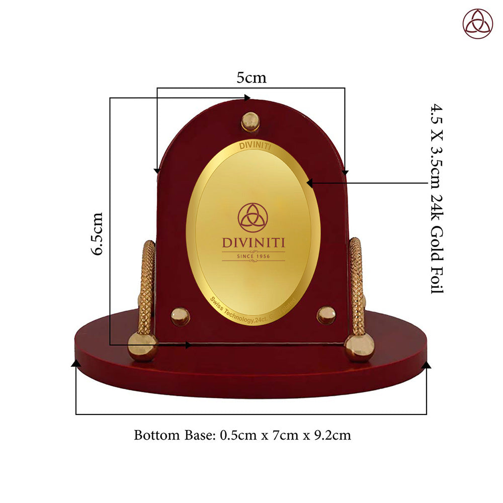 Diviniti MDF Personalization Car Dashboard Frame in 24K Gold Plated Foil