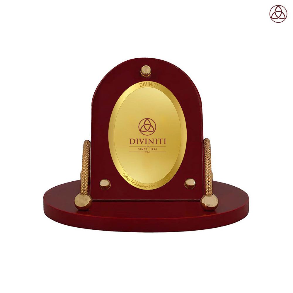 Diviniti MDF Personalization Car Dashboard Frame in 24K Gold Plated Foil