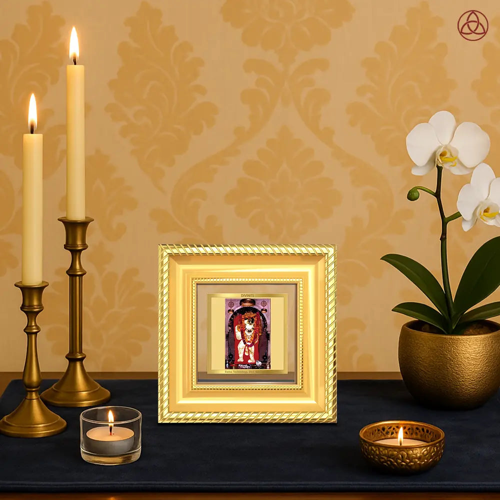Mehandipur Balaji | Divine Hanuman of Healing and Protection Tabletop Frame in 24K Gold Plated Foil