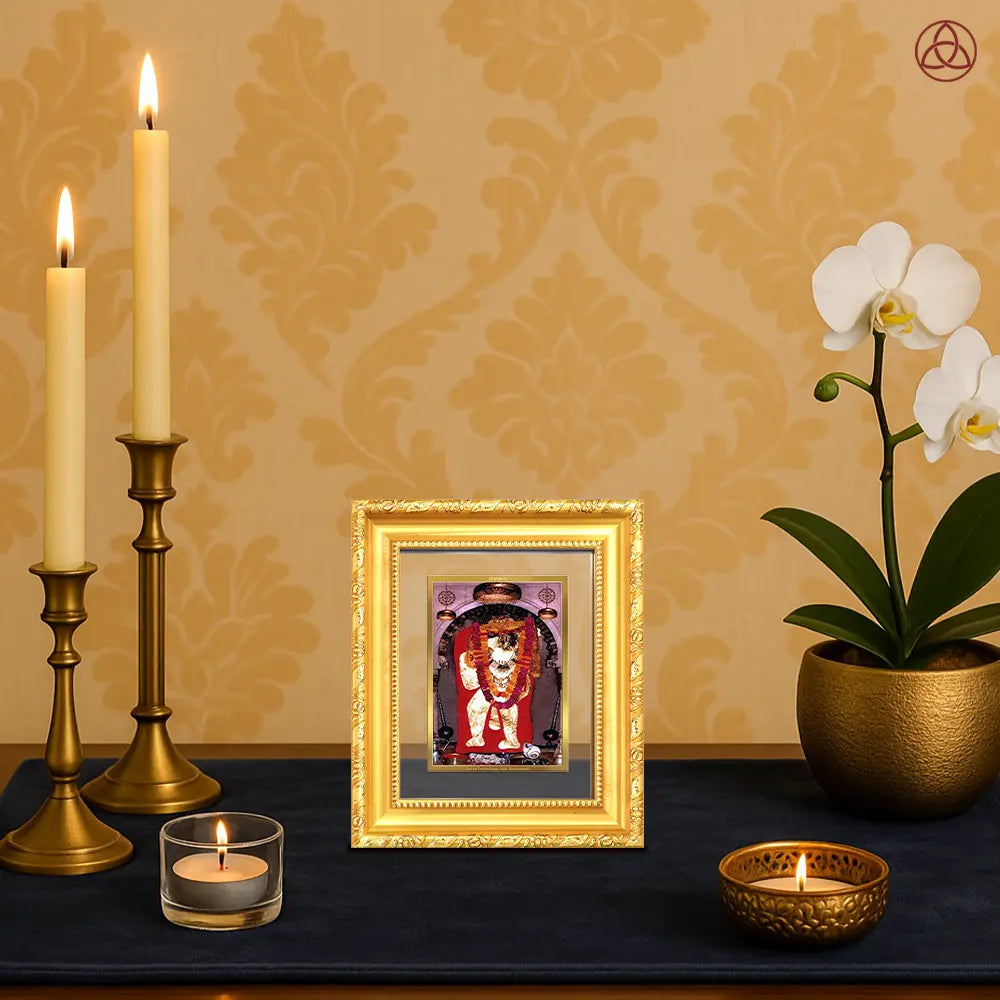 Mehandipur Balaji | Divine Hanuman of Healing and Protection Wall Hanging & Tabletop Frame in 24K Gold Plated Foil