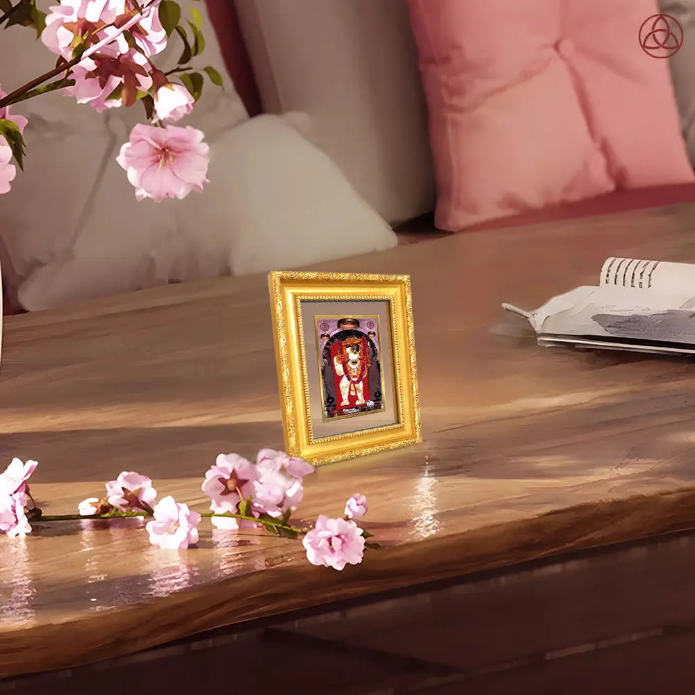 Mehandipur Balaji | Divine Hanuman of Healing and Protection Wall Hanging & Tabletop Frame in 24K Gold Plated Foil
