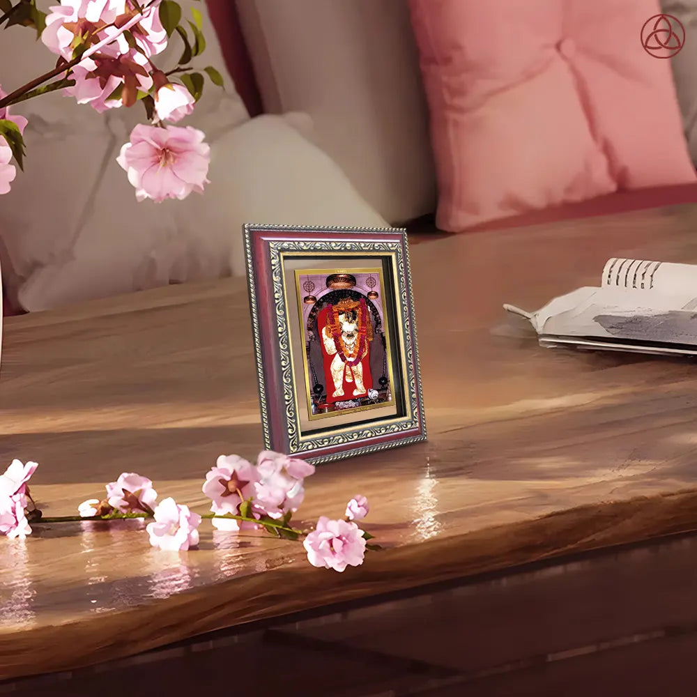 Mehandipur Balaji | Divine Hanuman of Healing and Protection Wall & Tabletop Photo Frame in 24K Gold Plated Foil
