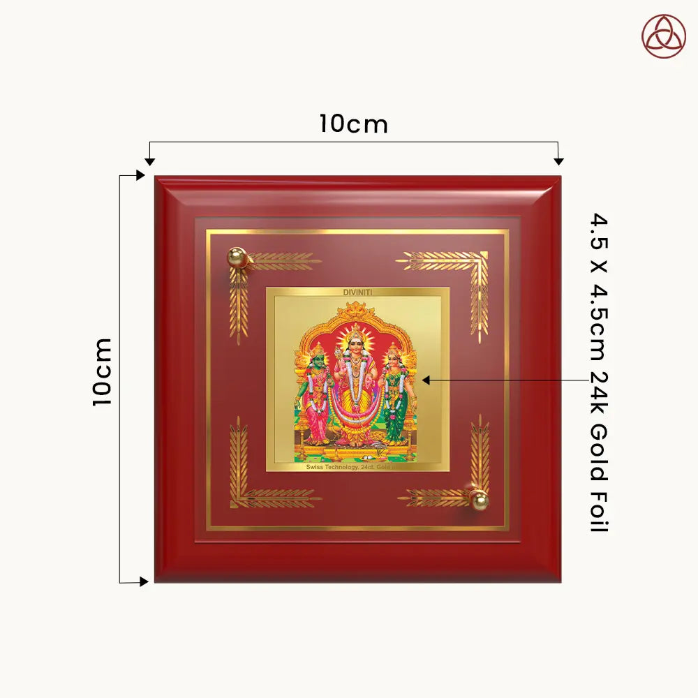 Lord Tirupati Balaji | Sri Venkateswara | Supreme Form of Vishnu from Tirumala Tabletop Frame in 24K Gold Plated Foil