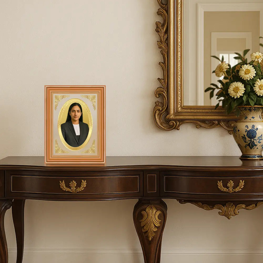 Portrait on Gold | Immortalise Your Luxe Mini Oval Photo Frame in 24K Gold