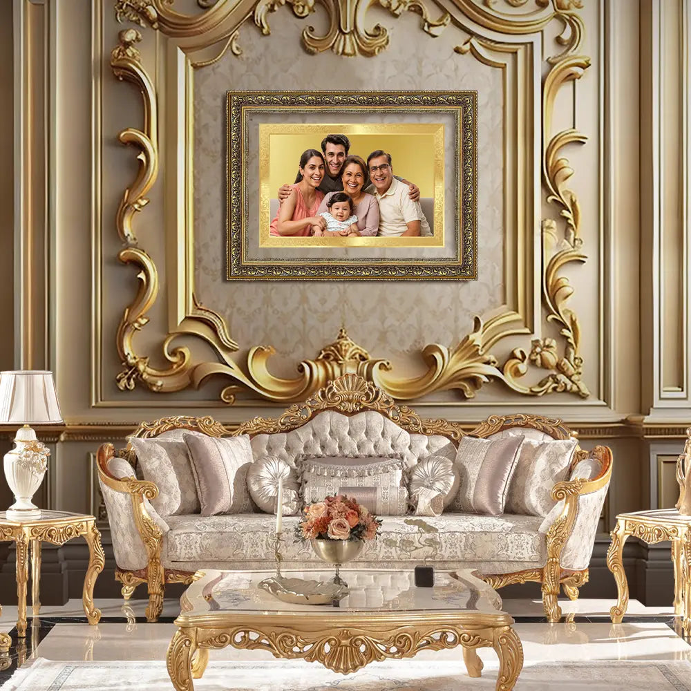 Portrait on Gold Immortalise Your Legacy Landscape Photo Frame in 24K Gold Plated Foil