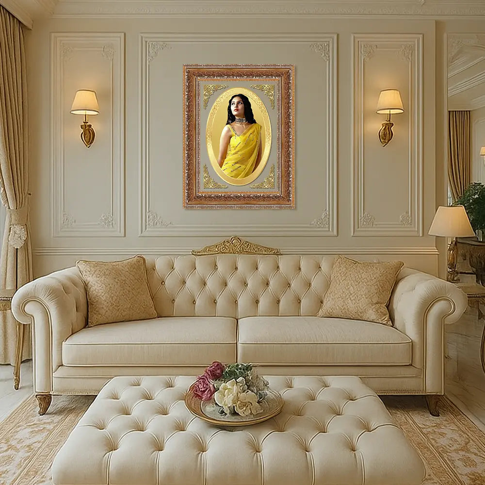 Portrait on Gold | Immortalise Your Aurum Essence Oval Photo Frame in 24K Gold