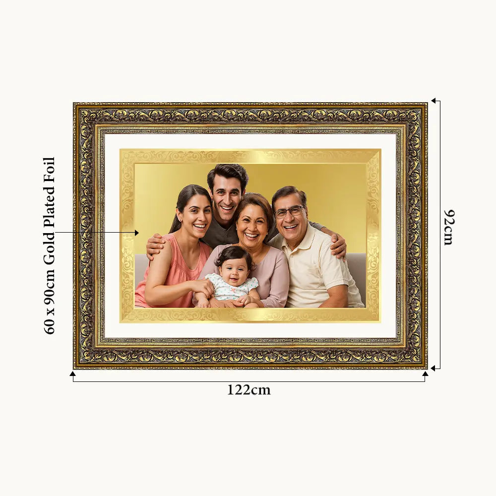 Portrait on Gold Immortalise Your Legacy Landscape Photo Frame in 24K Gold Plated Foil
