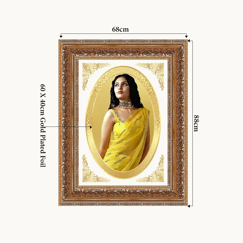 Portrait on Gold | Immortalise Your Aurum Essence Oval Photo Frame in 24K Gold