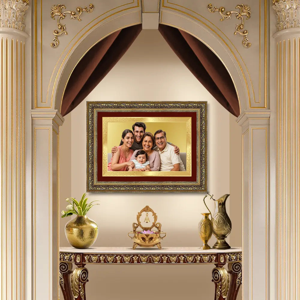 Portrait on Gold Immortalise Your Legacy Landscape Photo Frame in 24K Gold Plated Foil