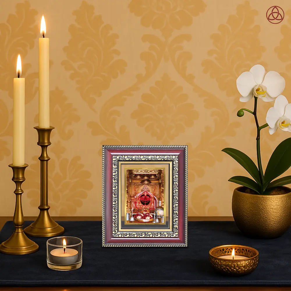 Salasar Balaji | Lord Hanuman of Salasar Dham Tabletop Frame in 24K Gold Plated Foil