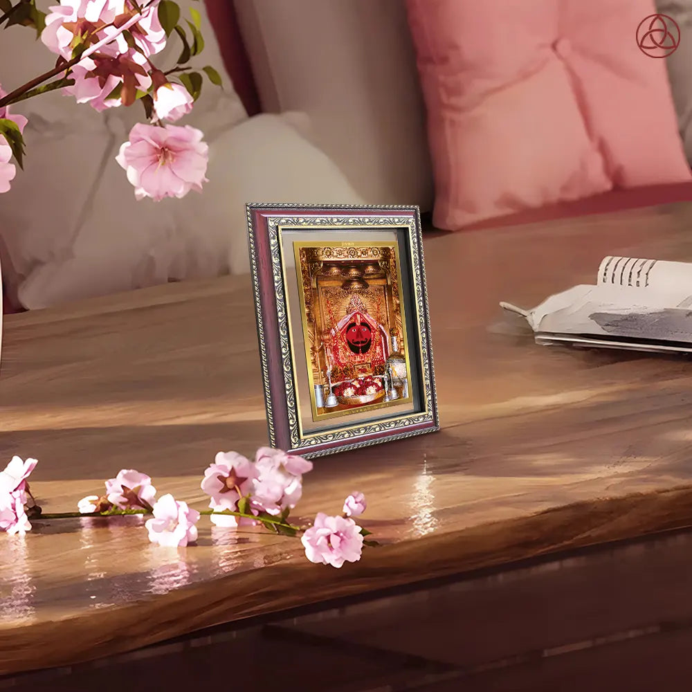 Salasar Balaji | Lord Hanuman of Salasar Dham Wall & Tabletop Photo Frame in 24K Gold Plated Foil