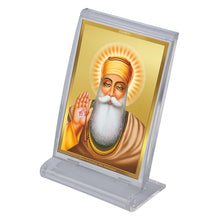 Load image into Gallery viewer, Diviniti 24K Gold Plated Guru Nanak Frame For Car Dashboard, Home Decor &amp; Table Top (11 x 6.8 CM)
