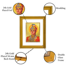 Load image into Gallery viewer, DIVINITI Guru Harkrishan Gold Plated Wall Photo Frame, Table Decor| DG Frame 056 Size 3 and 24K Gold Plated Foil (32.5 CM X 25.5 CM)
