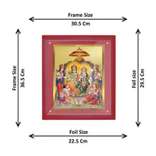 Load image into Gallery viewer, Diviniti 24K Gold Plated Ram Darbar Photo Frame For Home Decor Showpiece, Wall Hanging Decor, Puja &amp; Gift (36.5 CM X 30.5 CM)
