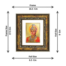 Load image into Gallery viewer, DIVINITI Guru Harkrishan Gold Plated Wall Photo Frame, Table Decor| DG Frame 113 Size 1 and 24K Gold Plated Foil (17.5 CM X 16.5 CM)
