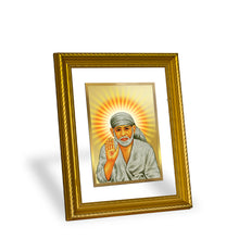 Load image into Gallery viewer, DIVINITI Shirdi Sai Baba Gold Plated Wall Photo Frame, Table Decor| DG Frame 056 Size 3 and 24K Gold Plated Foil (28 CM X 23 CM)

