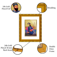 Load image into Gallery viewer, DIVINITI Guru Gobind Singh Gold Plated Wall Photo Frame, Table Décor| DG Frame 103 Size 2 and 24K Gold Plated Foil| Religious Photo Frame Idol, Gifts Items (21.5 X 17.5 CM)

