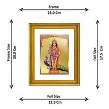 Load image into Gallery viewer, DIVINITI Murugan Gold Plated Wall Photo Frame, Table Decor| DG Frame 056 Size 2.5 and 24K Gold Plated Foil (28 CM X 23 CM)
