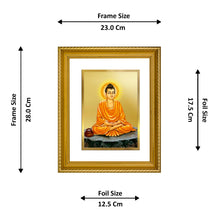 Load image into Gallery viewer, DIVINITI Buddha Gold Plated Wall Photo Frame, Table Decor| DG Frame 056 Size 3 and 24K Gold Plated Foil (32.5 CM X 25.5 CM)
