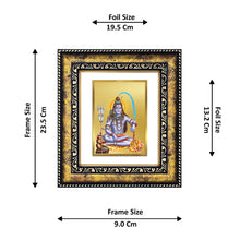 Load image into Gallery viewer, DIVINITI Shiva Gold Plated Wall Photo Frame, Table Decor| DG Frame 113 Size 2 and 24K Gold Plated Foil (23.5 CM X 19.5 CM)
