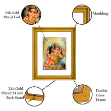Load image into Gallery viewer, DIVINITI Bal Ganesha Gold Plated Wall Photo Frame, Table Decor| DG Frame 056 Size 2.5 and 24K Gold Plated Foil (28 CM X 23 CM)
