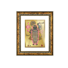 Load image into Gallery viewer, DIVINITI Shrinathji Gold Plated Wall Photo Frame, Table Decor| DG Frame 113 Size 3 and 24K Gold Plated Foil (33.3 CM X 26 CM)
