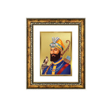 Load image into Gallery viewer, DIVINITI Guru Gobind Singh Gold Plated Wall Photo Frame, Table Decor| DG Frame 113 Size 3 and 24K Gold Plated Foil (33.3 CM X 26 CM)
