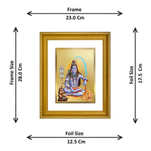 Load image into Gallery viewer, DIVINITI Shiva Gold Plated Wall Photo Frame, Table Decor| DG Frame 056 Size 2.5 and 24K Gold Plated Foil (28 CM X 23 CM)
