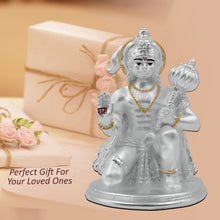 Load image into Gallery viewer, Diviniti 999 Silver Plated Hanuman Ji Idol for Home Decor Showpiece (8X5.5CM)
