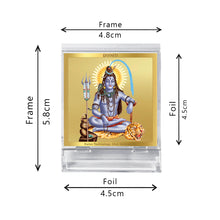 Load image into Gallery viewer, Diviniti 24K Gold Plated Shiva Frame For Car Dashboard, Home Decor, Puja, Gift (5.8 x 4.8 CM)
