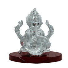 Load image into Gallery viewer, Diviniti 999 Silver Plated Lord Ganesha Idol for Home Decor Showpiece (8X6.5CM)
