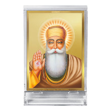 Load image into Gallery viewer, Diviniti 24K Gold Plated Guru Nanak Frame For Car Dashboard, Home Decor &amp; Table Top (11 x 6.8 CM)
