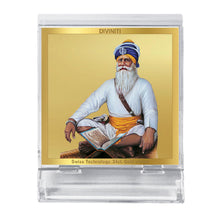 Load image into Gallery viewer, Diviniti 24K Gold Plated Baba Deep Singh Frame For Car Dashboard, Home Decor, Table, Gift (5.8 x 4.8 CM)
