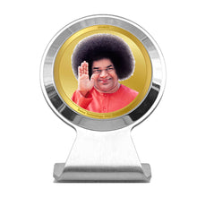 Load image into Gallery viewer, Diviniti 24K Gold Plated Sathya Sai Baba Frame For Car Dashboard, Home Decor, Table Top &amp; Gift (6.2 x 4.5 CM)
