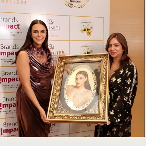 Portrait on Gold Crafted for Neha Dhupia