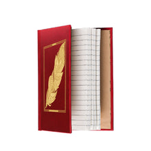 Load image into Gallery viewer, DIVINITI 24K Gold Plated Leaf Notebook | Religious Diary Hardcover 17 x 13.5 cm | Journal Diary for Work, Travel, College |A Journal to Inspire and Empower Your Life| 100 Pages Red Color
