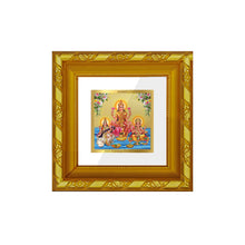 Load image into Gallery viewer, DIVINITI 24K Gold Plated Lakshmi Ganesha Saraswati Photo Frame For Home Decor, Puja (10.8 X 10.8 CM)
