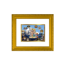 Load image into Gallery viewer, DIVINITI Shiva Parivar-2 Gold Plated Wall Photo Frame| DG Frame 101 Size 1 Wall Photo Frame and 24K Gold Plated Foil| Religious Photo Frame Idol For Prayer, Gifts Items (15CMX13CM)
