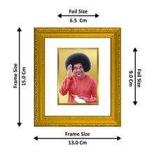 Load image into Gallery viewer, DIVINITI Sathya Sai Baba Gold Plated Wall Photo Frame| DG Frame 101 Size 1 Wall Photo Frame and 24K Gold Plated Foil| Religious Photo Frame Idol For Prayer, Gifts Items (15CMX13CM)
