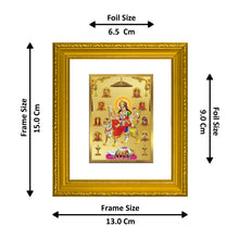 Load image into Gallery viewer, DIVINITI Nav Durga Gold Plated Wall Photo Frame| DG Frame 101 Size 1 Wall Photo Frame and 24K Gold Plated Foil| Religious Photo Frame Idol For Prayer, Gifts Items (15CMX13CM)
