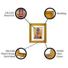 Load image into Gallery viewer, DIVINITI Khatu Shyam Gold Plated Wall Photo Frame| DG Frame 101 Wall Photo Frame and 24K Gold Plated Foil| Religious Photo Frame  For Prayer, Gifts Items (15.5CMX13.5CM)

