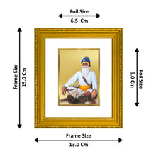 Load image into Gallery viewer, DIVINITI Baba Deep Singh Gold Plated Wall Photo Frame| DG Frame 101 Wall Photo Frame and 24K Gold Plated Foil| Religious Photo Frame Idol For Prayer, Gifts Items (15.5CMX13.5CM)
