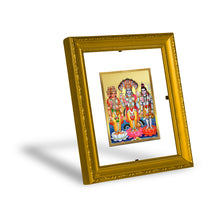Load image into Gallery viewer, DIVINITI Brahma Vishnu Mahesh Gold Plated Wall Photo Frame| DG Frame 101 Wall Photo Frame and 24K Gold Plated Foil| Religious Photo Frame Idol For Prayer(15.5CMX13.5CM)
