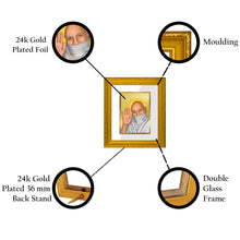 Load image into Gallery viewer, DIVINITI Acharya Tulsi Gold Plated Wall Photo Frame| DG Frame 101 Wall Photo Frame and 24K Gold Plated Foil| Religious Photo Frame Idol For Prayer, Gifts Items (15.5CMX13.5CM)
