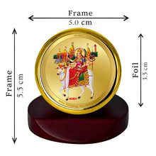Load image into Gallery viewer, Diviniti 24K Gold Plated Umiya Mata Frame For Car Dashboard, Puja Room, Worship &amp; Festival Gift (5.5 x 5.0 CM)
