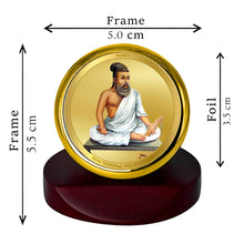 Load image into Gallery viewer, Diviniti 24K Gold Plated Thiruvalluvar Frame For Car Dashboard, Home Decor, Table Top, Gift (5.5 x 5.0 CM)
