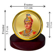 Load image into Gallery viewer, Diviniti 24K Gold Plated Guru Harkrishan Frame For Car Dashboard, Home Decor, Table (5.5 x 5.0 CM)

