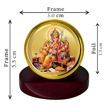 Load image into Gallery viewer, Diviniti 24K Gold Plated Ganesha Frame For Car Dashboard, Home Decor, Puja, Housewarming Gift (5.5 x 5.0 CM)
